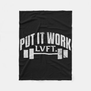 Zet het werk LVFT Gym Bodybuilding Bodybuilder Lif Fleece Deken