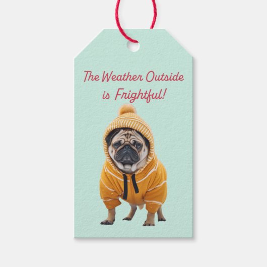 Zet in een Tracksuit "Frightful Weather" Gift Labe Cadeaulabel (Voorkant)