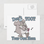 zet je eigen cartoon van de hoorn - olifant niet a briefkaart (Voorkant / Achterkant)