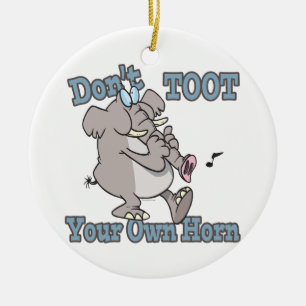 zet je eigen cartoon van de hoorn - olifant niet a keramisch ornament