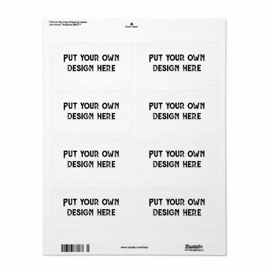 Zet je eigen ontwerp etiket (Full Sheet)