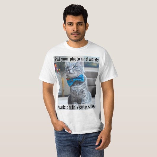 Zet je foto's en woorden op dit Shirt Cute (Voorkant volledig)