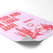 Zet je geest op dingen boven roze en rood poster (Hoek)