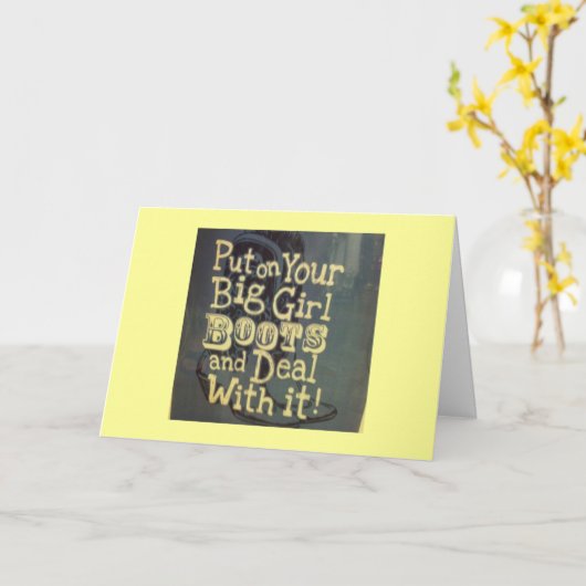 ZET JE GROTE MEISJESLAARZEN AAN / DEAL MET "40th" Kaart (Gele Bloem)