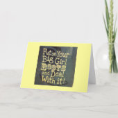 ZET JE GROTE MEISJESLAARZEN AAN / DEAL MET "40th" Kaart (Voorkant)