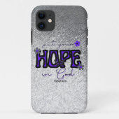 Zet je hoop in God Metallic Texture iPhone Case (Achterkant)