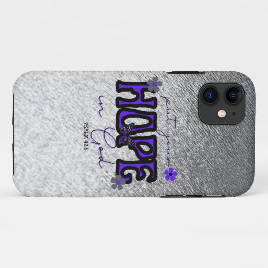 Zet je hoop in God Metallic Texture iPhone Case (Achterkant (horizontaal))