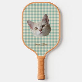 Zet je kattenfoto op Gingham Pickleball Paddle