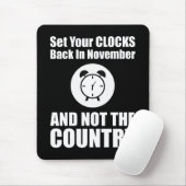 Zet je klokken terug in november, niet in het land muismat (Met muis)