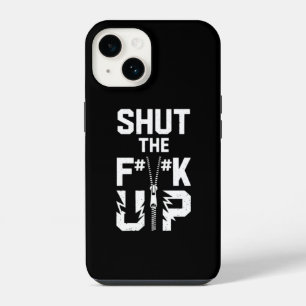 Zet je kop dicht vetgedrukte typografie iPhone 14 Hoesje