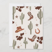 Zet je laarzen op Rodeo Boy verjaardagsfeestje Kaart (Achterkant)