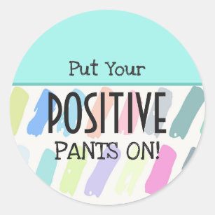 Zet je positieve kanten op Motivatie Ronde Sticker