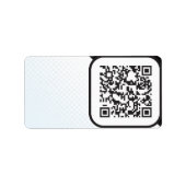 Zet je Scannable QR code op deze Etiket (Voorkant)