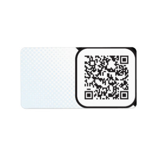 Zet je Scannable QR code op deze Etiket