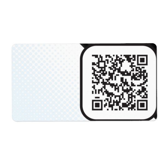 Zet je Scannable QR code op deze Etiket (Voorkant)