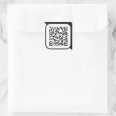 Zet je Scannable QR code op deze Vierkante Sticker (Tas)