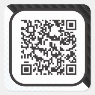 Zet je Scannable QR code op deze Vierkante Sticker