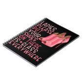Zet je schoenen op dames, er is overal glas notitieboek (Linkerzijde)