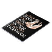 Zet je schoenen op dames, er is overal glas notitieboek (Linkerzijde)