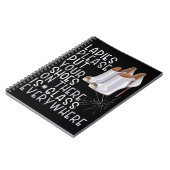 Zet je schoenen op dames, er is overal glas notitieboek (Linkerzijde)