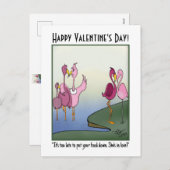 Zet je voet op Valentijnsdag Feestdagenkaart (Voorkant / Achterkant)