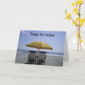 ZET JE VOETEN OP EN ONTSPAN OP JE VERJAARDAG KAART (Gele Bloem)