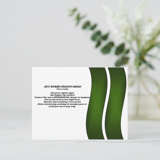 Zet je zinnen hoog briefkaart (Staand voorkant)