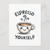 Zet jezelf espresso koffie briefkaart (Voorkant)