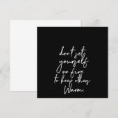 Zet jezelf niet in brand om anderen warm te houden kaart (Voorkant / Achterkant)