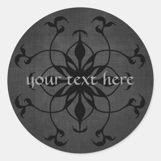 Zet jouw tekst op deze prachtige gotische stickers (Voorkant)