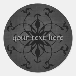 Zet jouw tekst op deze prachtige gotische stickers