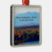 Zet Katahdin in de Herfst Metalen Ornament (Rechts)
