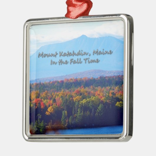 Zet Katahdin in de Herfst Metalen Ornament (Links)