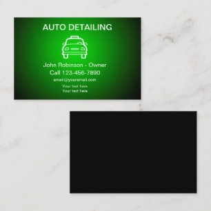 Zet Koele Auto Detailing Zakelijke Kaarten Visitekaartje