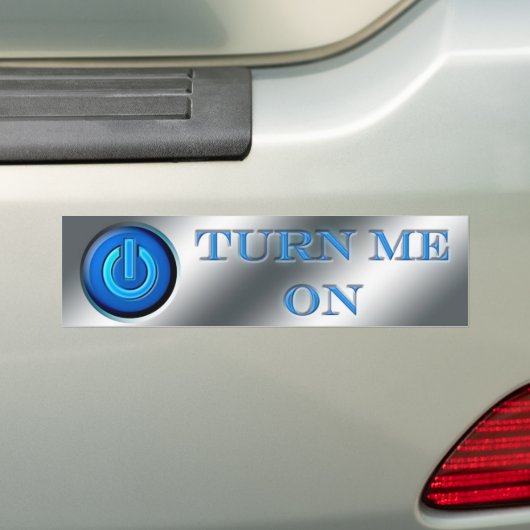 Zet me aan bumpersticker (Op auto)