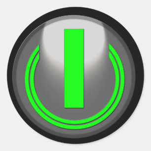 Zet me aan ronde sticker