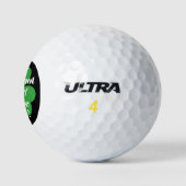 Zet me neer Funny Personalized Green Shamrock Golfballen (Logo)