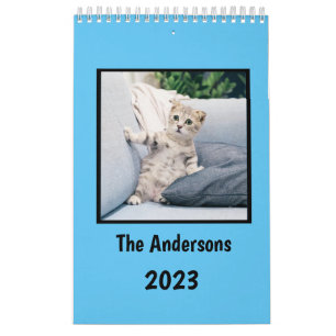Zet mijn Afbeeldingen elke maand blauw Kalender