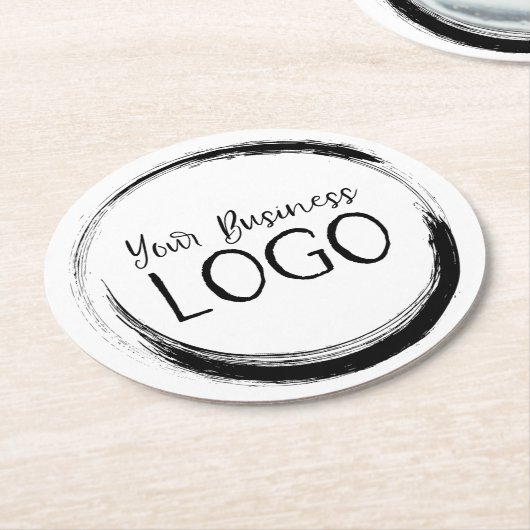 Zet mijn Logo op een Ronde Kartonnen Onderzetter (Gebogen)