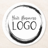 Zet mijn Logo op een Ronde Kartonnen Onderzetter (Voorkant)