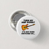 Zet mijn versterker neer elektrische gitaar grappi ronde button 3,2 cm (Voorkant /achterkant)