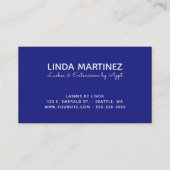 Zet mijn witte Logo op blauw Visitekaartje (Achterkant)