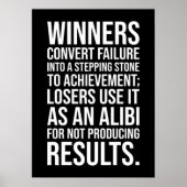 Zet mislukking in een het opvoeren steen in Succes Poster (Voorkant)