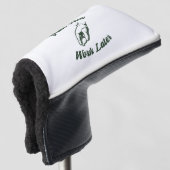 Zet nu werk later grappige golf geschenken golfheadcover (3/4 voorkant)