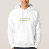 Zet Ochtenden Om in Mijlpalen Minimaal Citaat Hoodie (Voorkant)