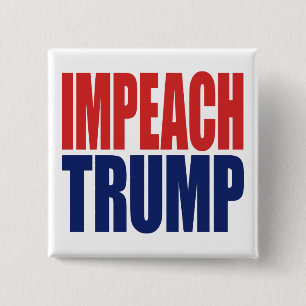Zet president Trump af - Anti Trump Vierkante Button 5,1 Cm