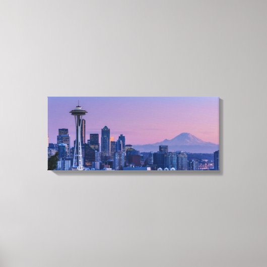 Zet Rainier op de achtergrond. Canvas Afdruk (Voorkant)