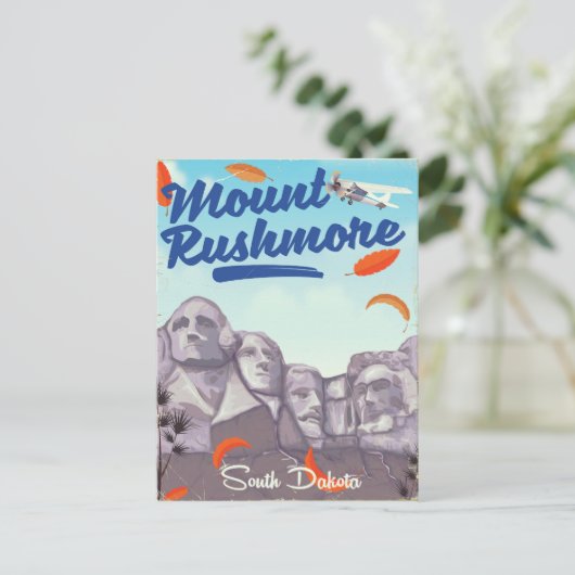 Zet Rushmore  de reisposter van de Stijl op. Briefkaart (Staand voorkant)