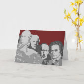 Zet Rushmore van het Wenskaart van Componisten op Kaart (Gele Bloem)