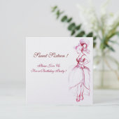 ZET SIXTEEN PARTIJ, rood roze wit ijs Kaart (Staand voorkant)